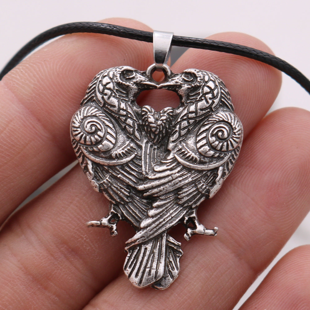 Celtic Raven Necklace Nordic Popular Accessories Nordic Amulet Pendant