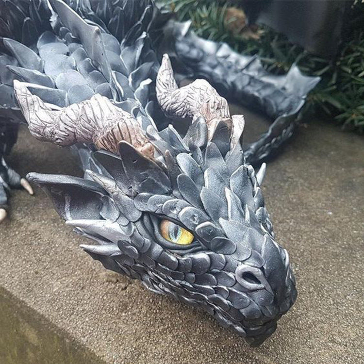Squatting Dragon Sculpture Dragon Guardian Resin Crafts
