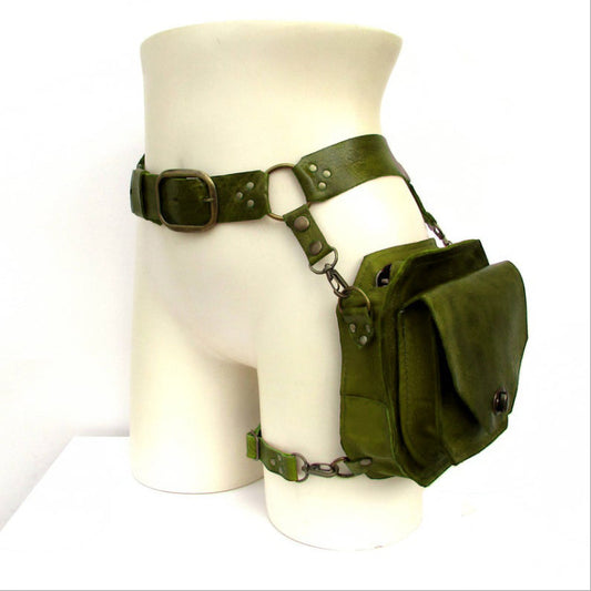Medieval Warrior PU Leather Belt Bag