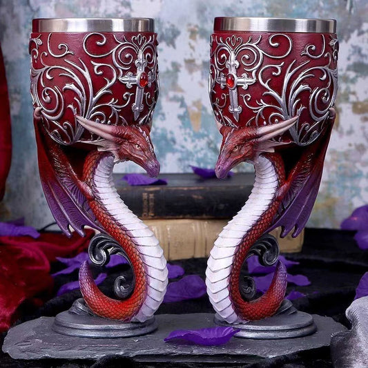 Western Dragon Personalized Stainless Steel Goblet