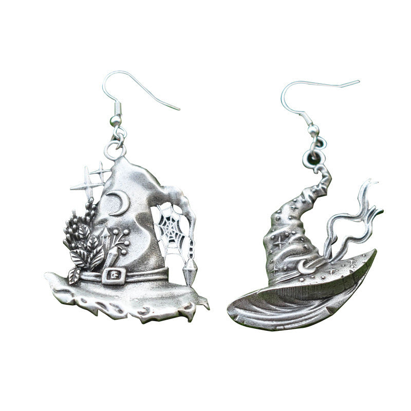 Halloween Gothic Mysterious Magic Hat Earrings