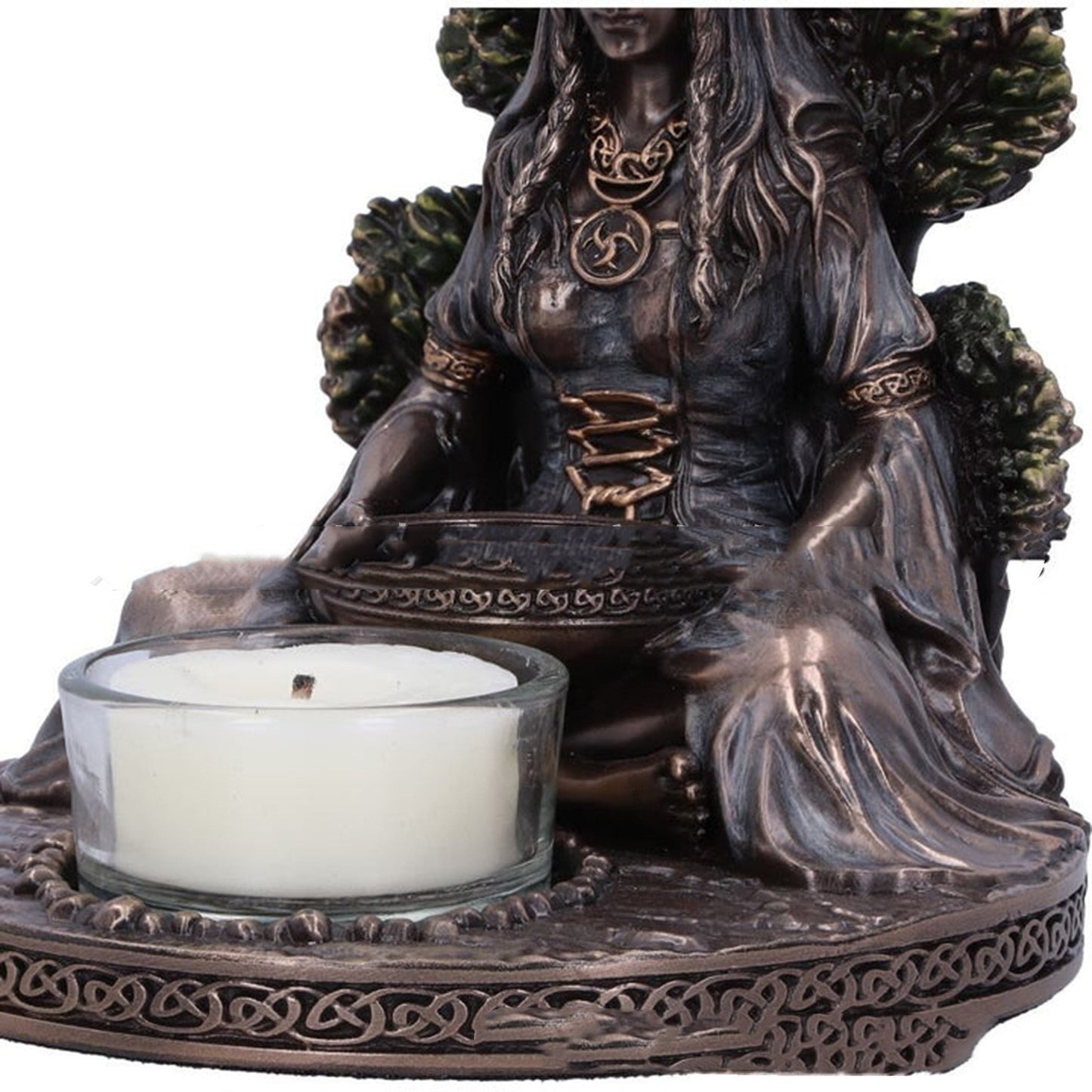 Candlestick Decorations For Statue Of The Celtic Goddess