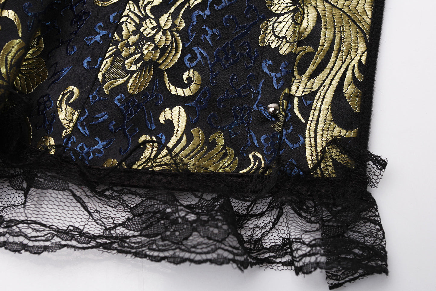 Women's Plastic Lace Blue Court Corset