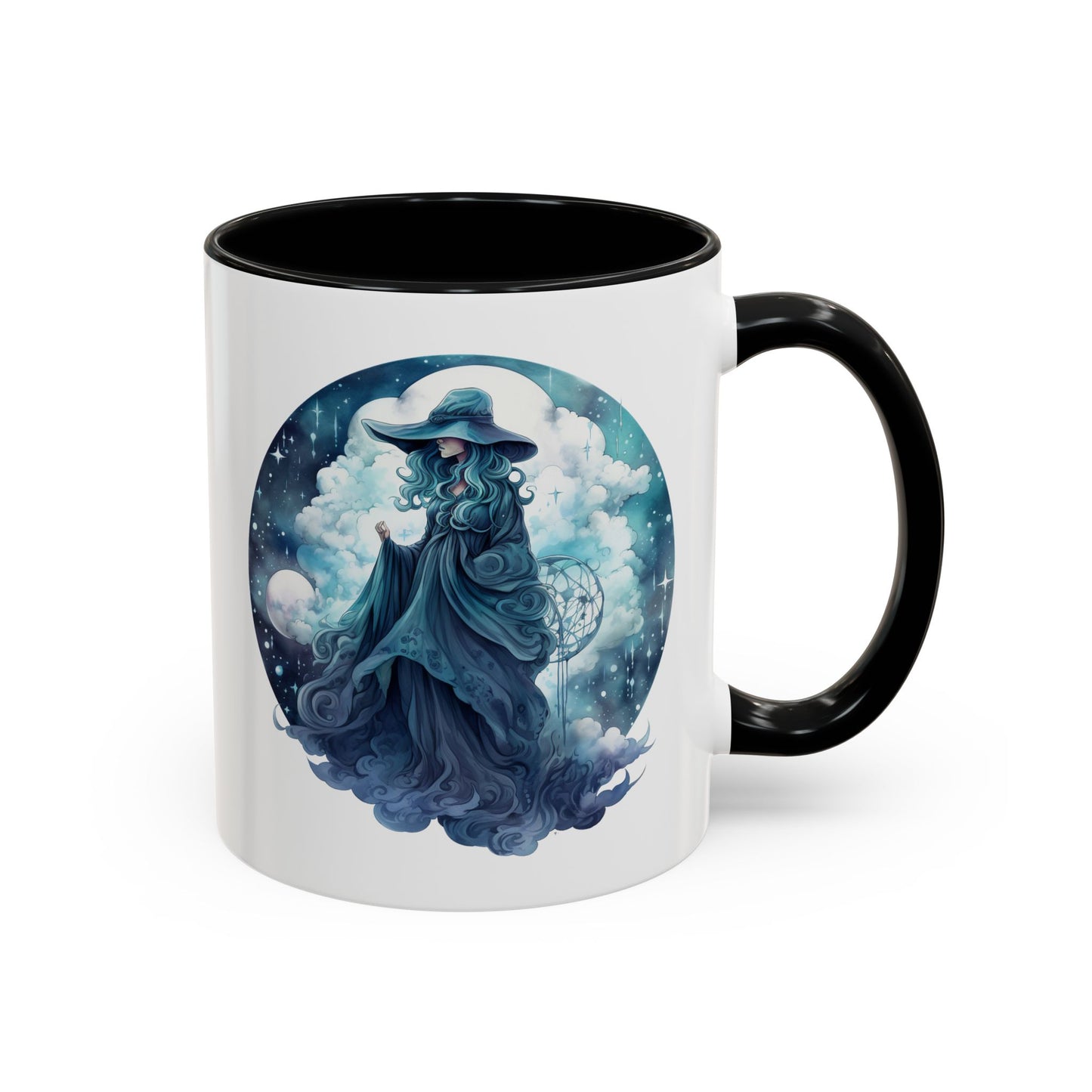 Celestial Dreamer Coffee Mug, Mystical Art Mug, Witchy Coffee Cup, Unique Gift for Her, Fantasy Mug, Astrology Theme