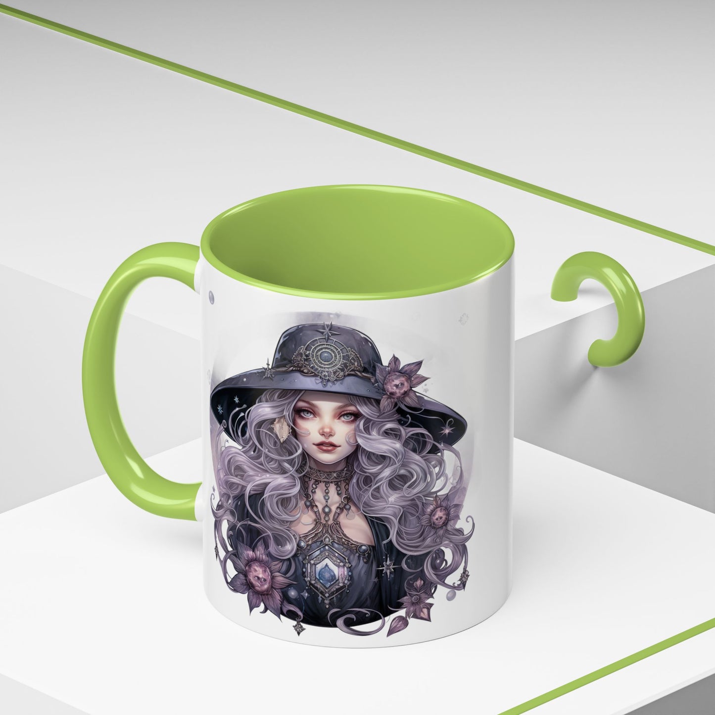 Mystical Witch Coffee Mug - Enchanting Floral Design, Black Accents, Perfect for Coffee Lovers, Gift for Witchcraft Enthusiasts, Ideal [...]