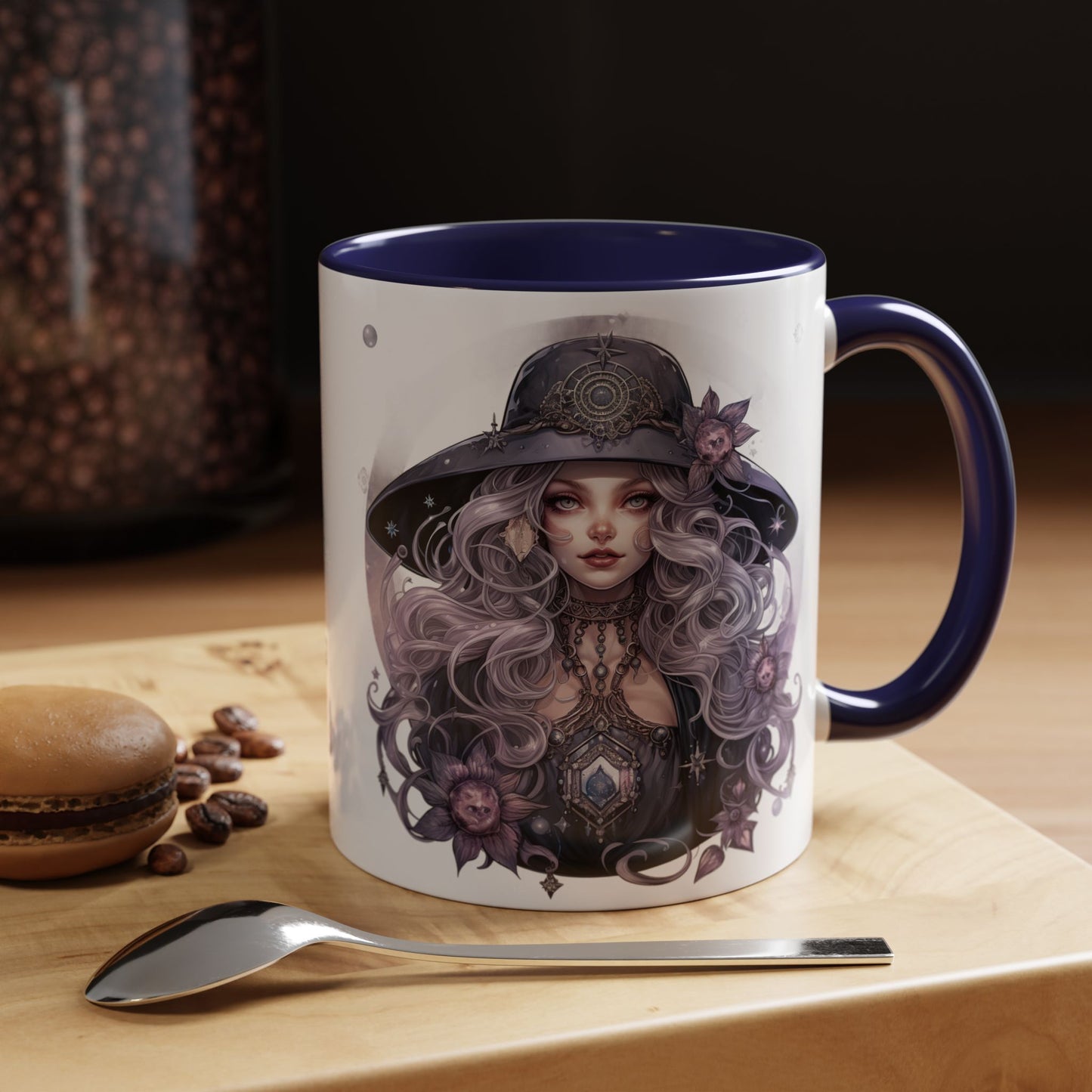 Mystical Witch Coffee Mug - Enchanting Floral Design, Black Accents, Perfect for Coffee Lovers, Gift for Witchcraft Enthusiasts, Ideal [...]