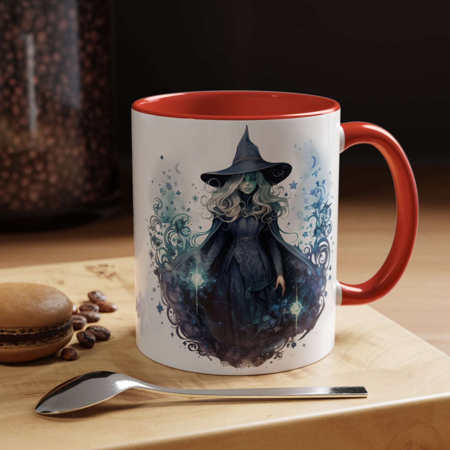 Witchy Accent Coffee Mug | Magical Coffee Cup, Halloween Decor, Gift for Witches, Enchanted Kitchenware, Mystical Mug