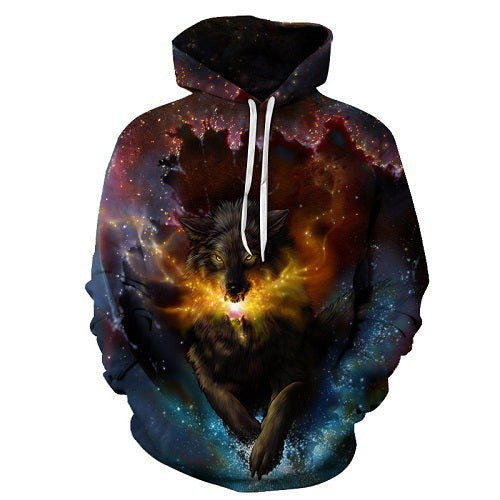 Wolf Digital Print Sweatshirt