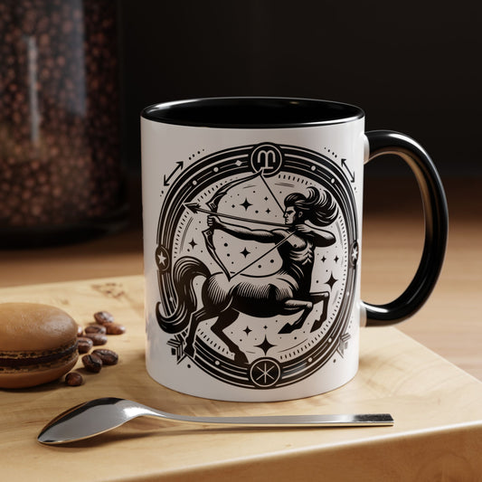Zodiac Unicorn Coffee Mug, Astrology Gift, Horoscope Cup, Black Accents, Unique Unicorn Mug for Coffee Lovers