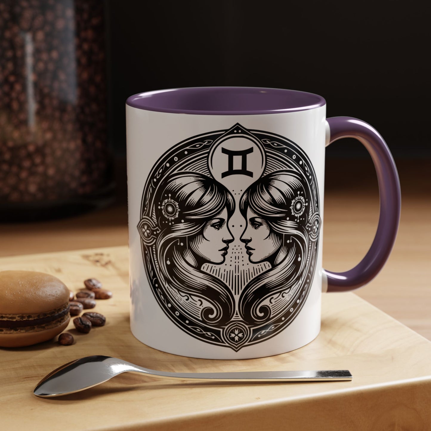 Zodiac Coffee Mug with Gemini Design, Astrology Gift Mug, Horoscope Coffee Cup, Unique Home Decor, Personalized Zodiac Mug