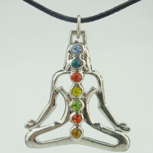 Yoga méditation Bouddha statue collier