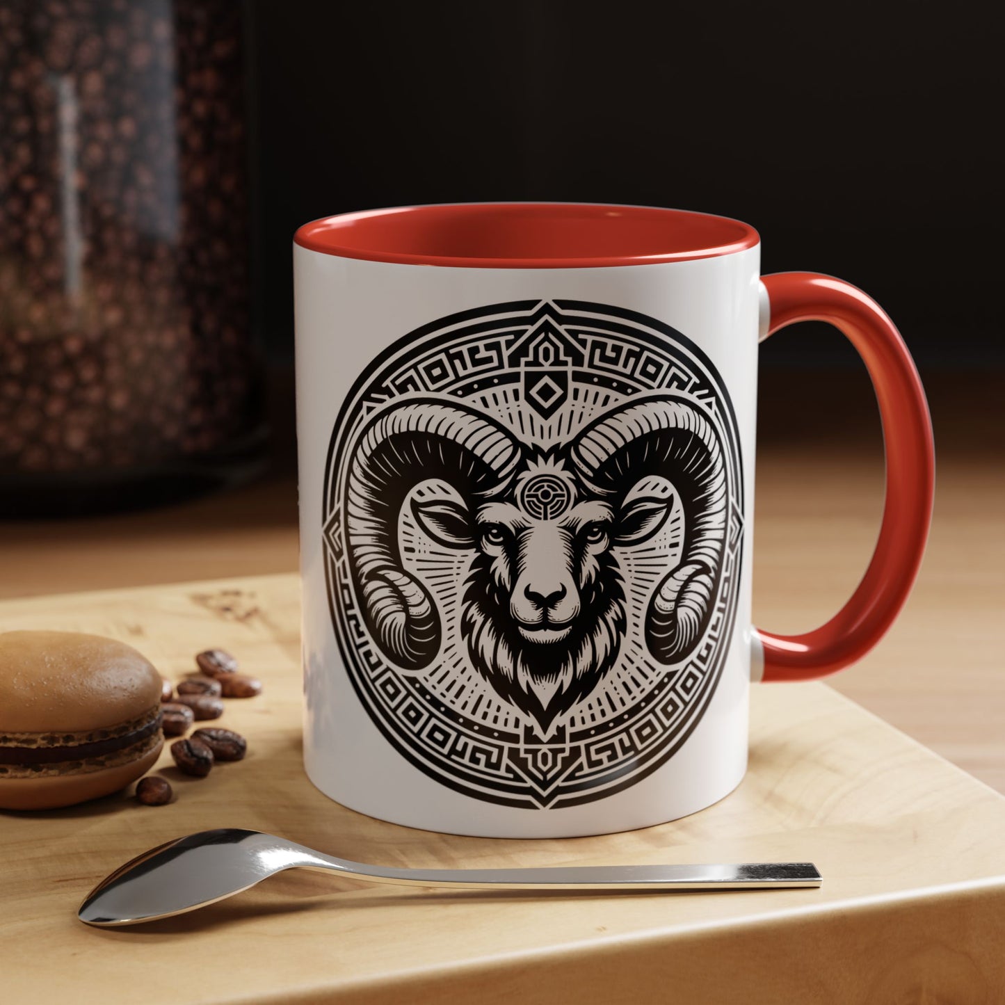 Bold Ram Accent Coffee Mug, Unique Gift for Animal Lovers, Perfect for Home, Office, Birthdays, or Holidays, 11/15oz