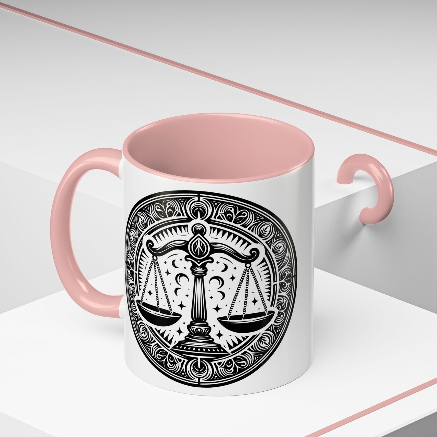 Justice Scale Accent Coffee Mug - Perfect Gift for Lawyers, Graduations, Law School, Legal Professionals, Motivational Decor