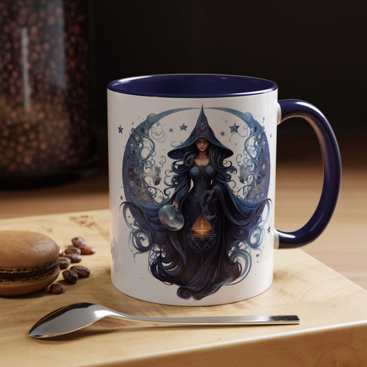 Enchanting Witch Coffee Mug - Mystic Art, Magical Decor, Astrology Gift, Unique Kitchenware, Celestial Drinkware