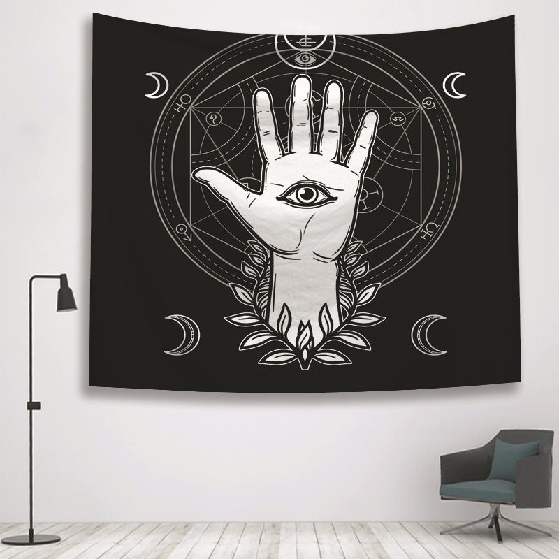Divination Sorcière Main Maison Tapisserie
