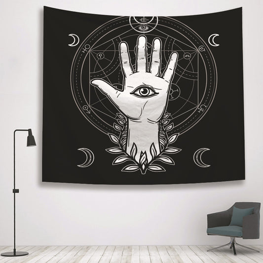 Divination Sorcière Main Maison Tapisserie
