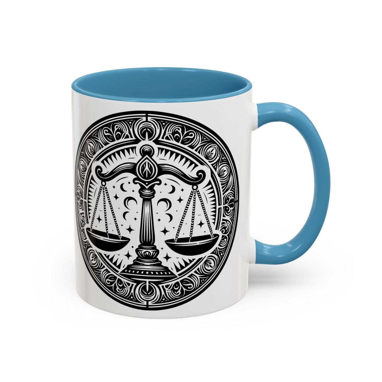 Justice Scale Accent Coffee Mug - Perfect Gift for Lawyers, Graduations, Law School, Legal Professionals, Motivational Decor