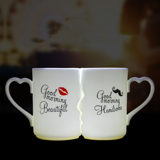 Tasse pour couple En Céramique Café Baiser, cadeau du Jour de Valentine