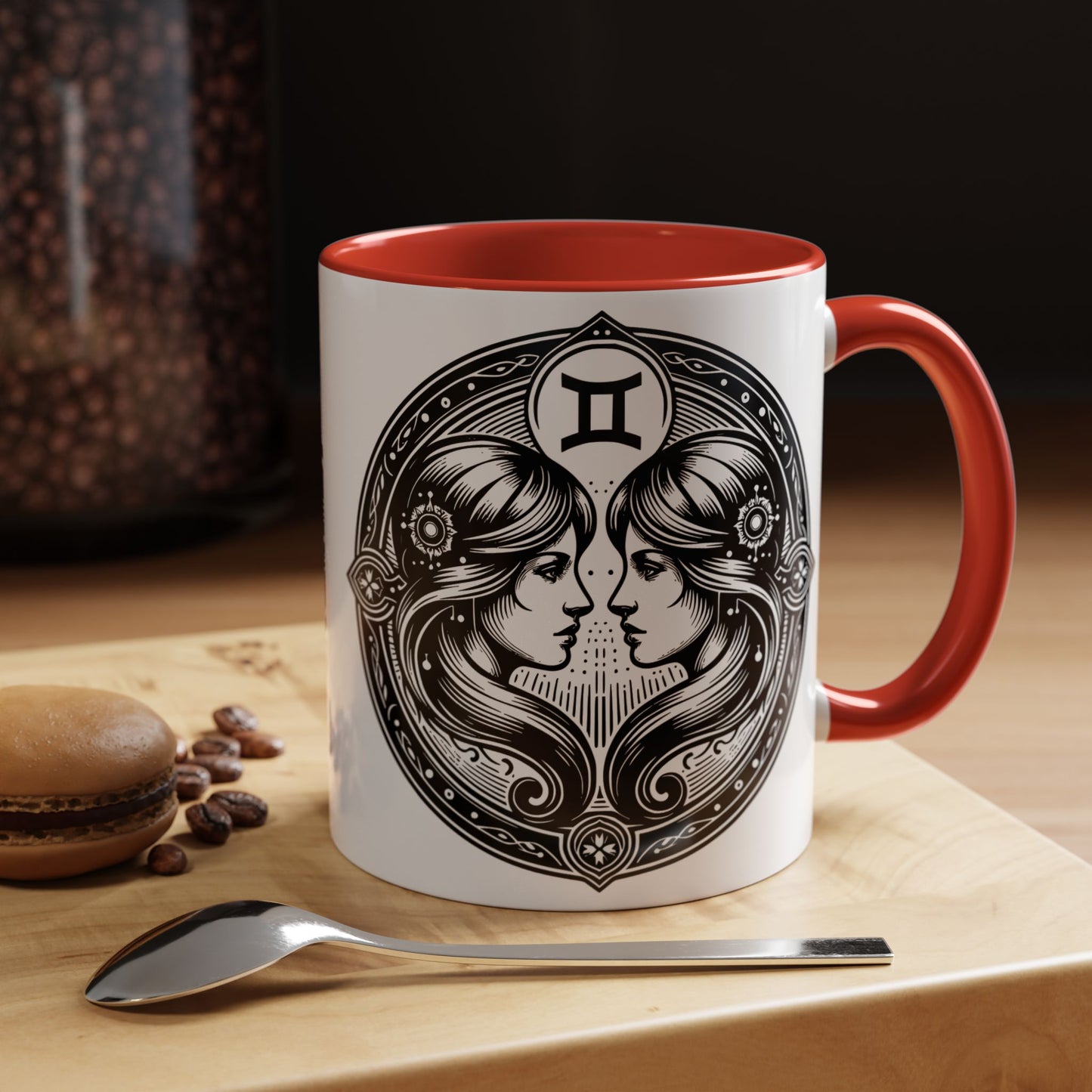 Zodiac Coffee Mug with Gemini Design, Astrology Gift Mug, Horoscope Coffee Cup, Unique Home Decor, Personalized Zodiac Mug