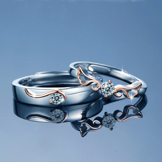Aile d'ange Couple Anneau