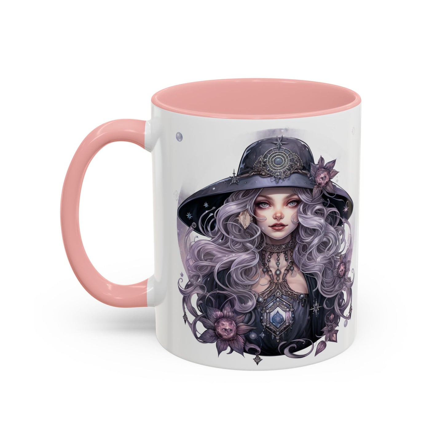 Mystical Witch Coffee Mug - Enchanting Floral Design, Black Accents, Perfect for Coffee Lovers, Gift for Witchcraft Enthusiasts, Ideal [...]