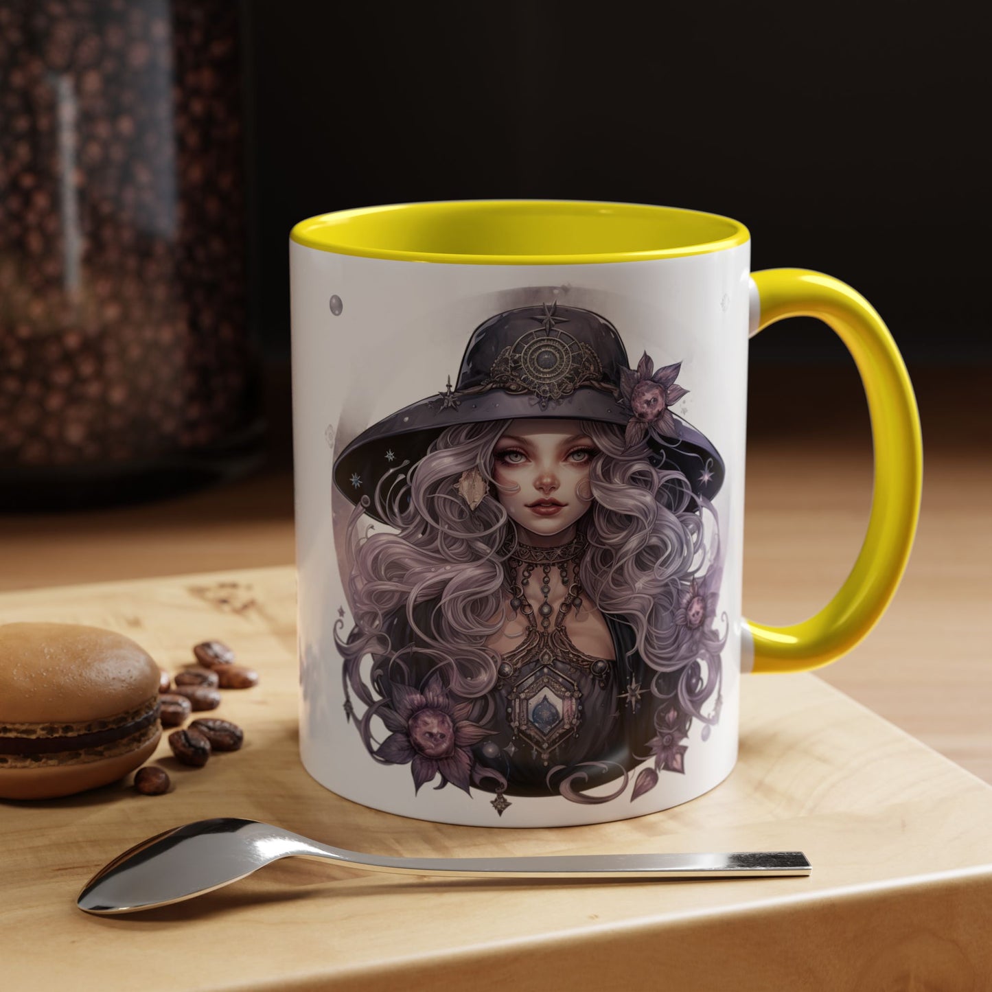 Mystical Witch Coffee Mug - Enchanting Floral Design, Black Accents, Perfect for Coffee Lovers, Gift for Witchcraft Enthusiasts, Ideal [...]