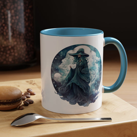 Celestial Dreamer Coffee Mug, Mystical Art Mug, Witchy Coffee Cup, Unique Gift for Her, Fantasy Mug, Astrology Theme
