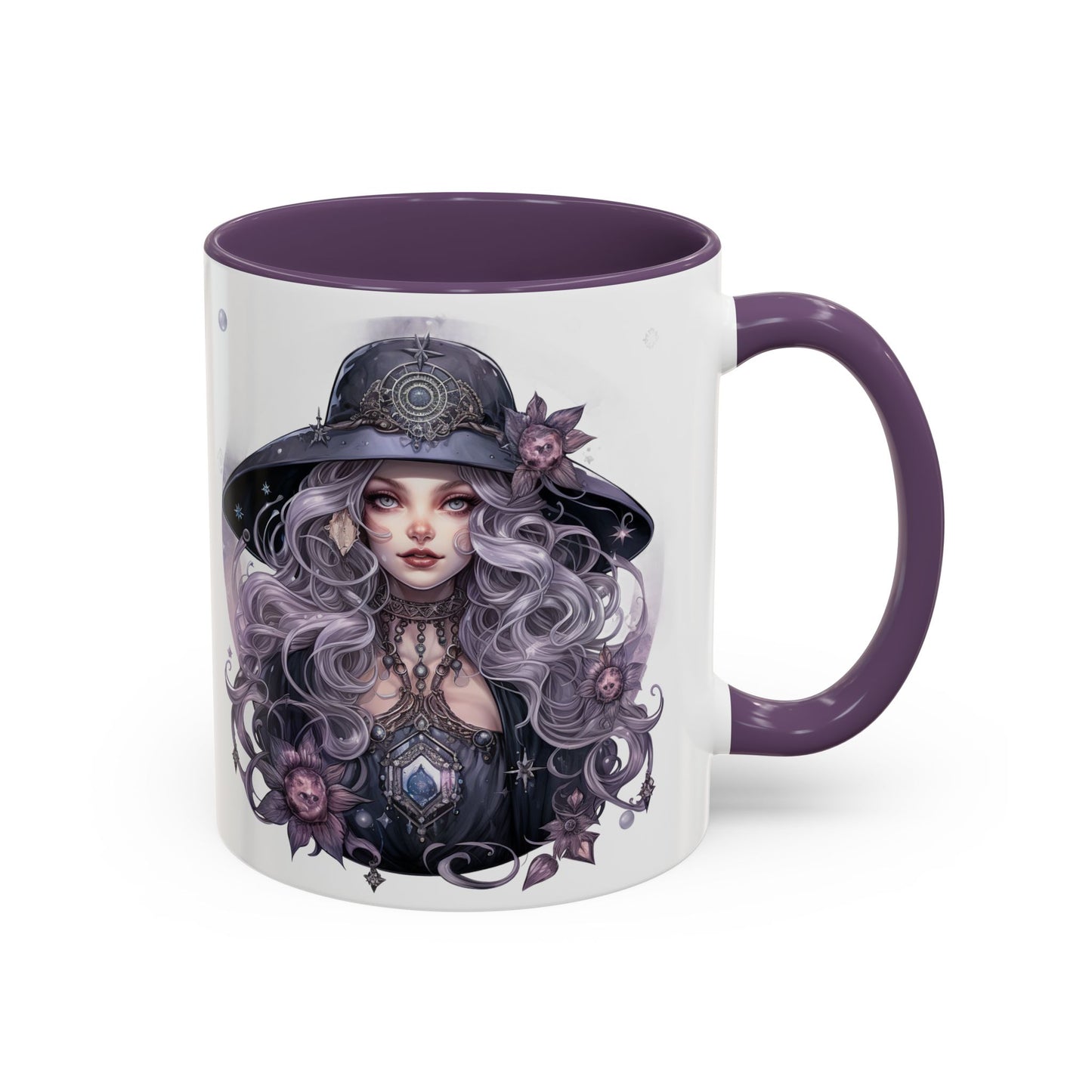 Mystical Witch Coffee Mug - Enchanting Floral Design, Black Accents, Perfect for Coffee Lovers, Gift for Witchcraft Enthusiasts, Ideal [...]