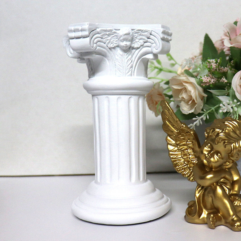 Bougie Décoration Ensemble De Gypse Statue Tir Photographie Décoration