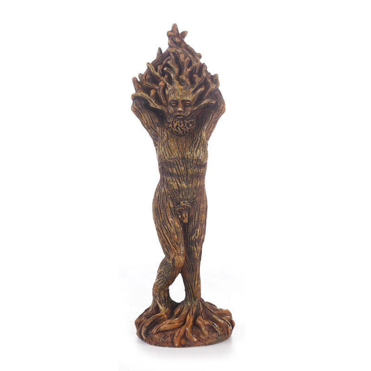 Statue de la déesse de la forêt en résine ornements d'artisanat de jardin Ornements de l'homme vert Statue Arbre Ornements de Dieu