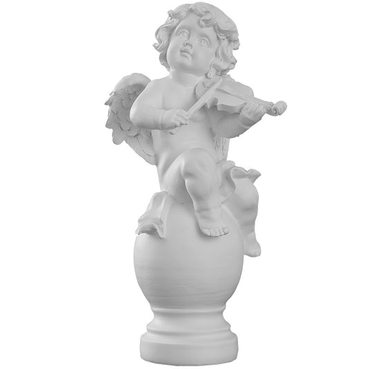 Statue, Ange en plâtre, Ornement Nordique sculpture d'ange mignon miniature.