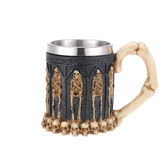 Tasse Crâne Tête Vin Verre Résine Crâne Tête Personnalisé Cadeau Croix-frontière Sources Maison Décoration Bar à Bière Tasse