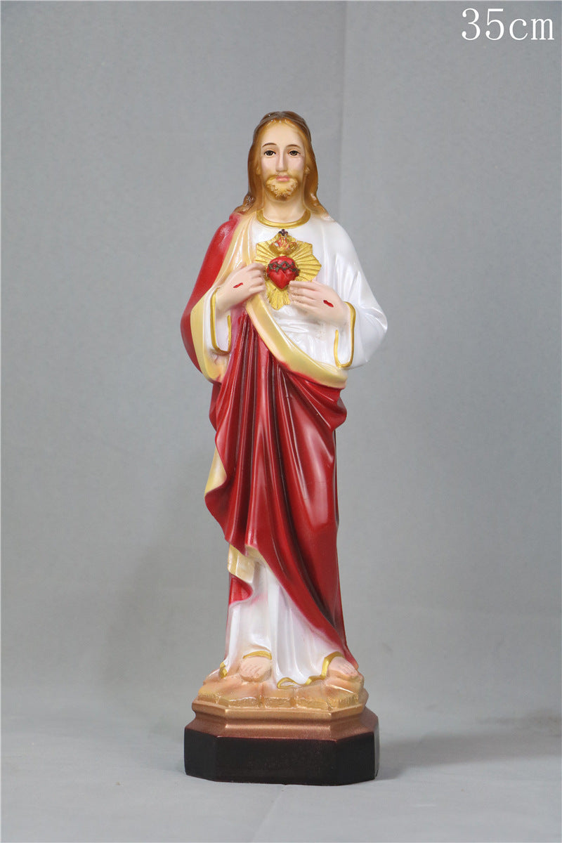 Jésus Christian Icône Catholique Sacré Vierge Jésus Mary Église Famille Statue