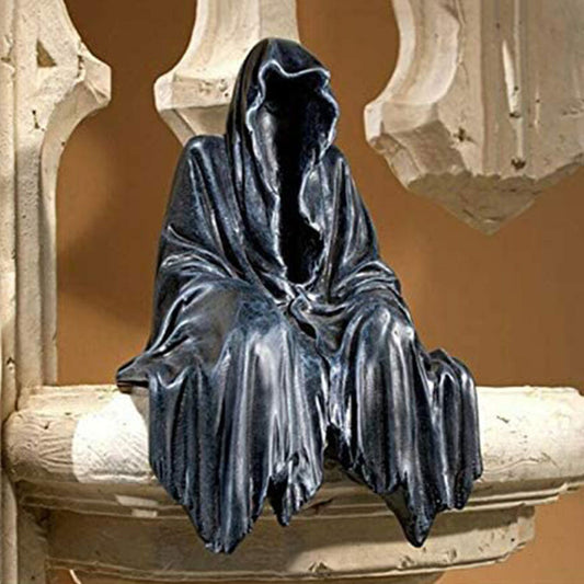 Reaper Assis Statue Secret Style Artisanat Gothique Creeper Résine Assis Statue Ornements