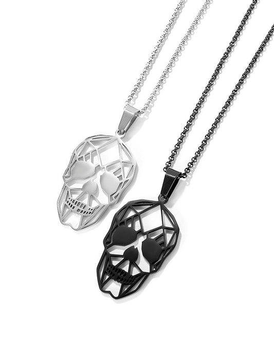 Personnalité Tendance Gothique Hip Hop Creux Crâne Titane Acier Collier