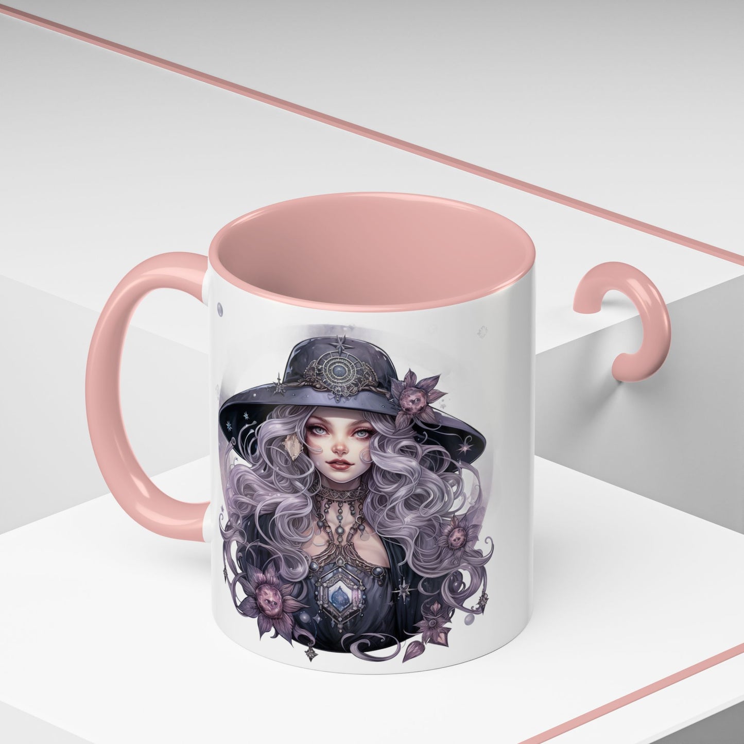 Mystical Witch Coffee Mug - Enchanting Floral Design, Black Accents, Perfect for Coffee Lovers, Gift for Witchcraft Enthusiasts, Ideal [...]