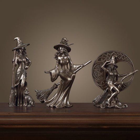 Bronze Sorcière Artisanat Décoration