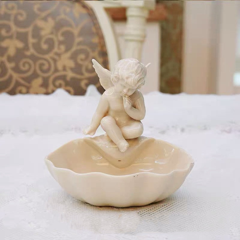 Lapin coq ange en céramique collation écrou petit plat