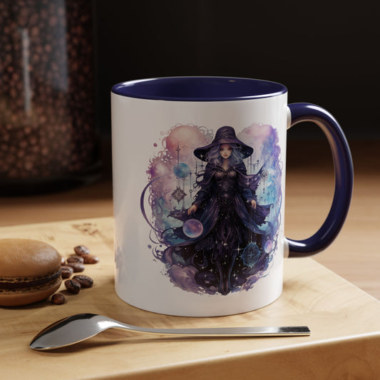 Mystical Witch Coffee Mug | Enchanting Beverage Cup | Moon Phase Gift for Witch Lovers, Halloween Décor, Unique Present