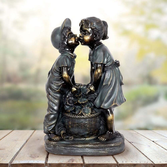 Garçon et Fille Jardin Statue Garçon et Fille Jardin Statue