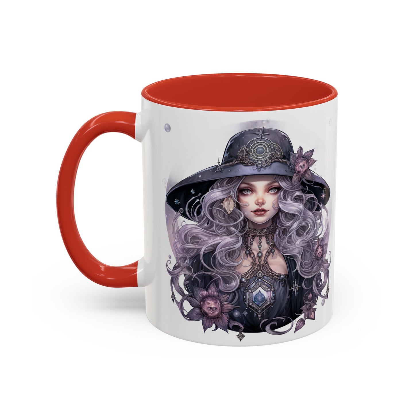 Mystical Witch Coffee Mug - Enchanting Floral Design, Black Accents, Perfect for Coffee Lovers, Gift for Witchcraft Enthusiasts, Ideal [...]