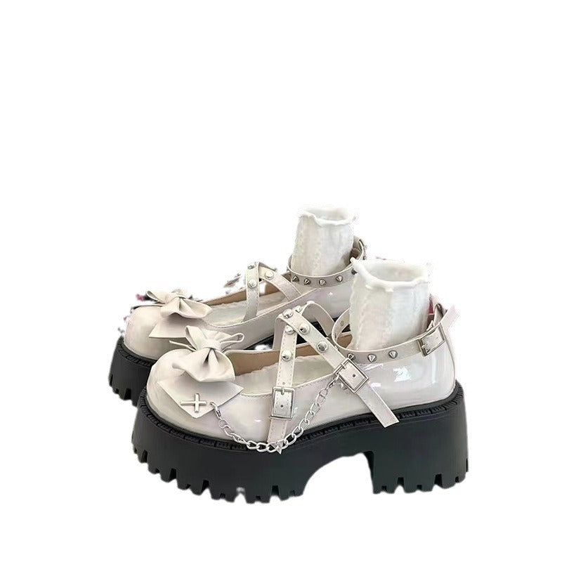 Women's Fashion Punk Rivet Leather Shoes