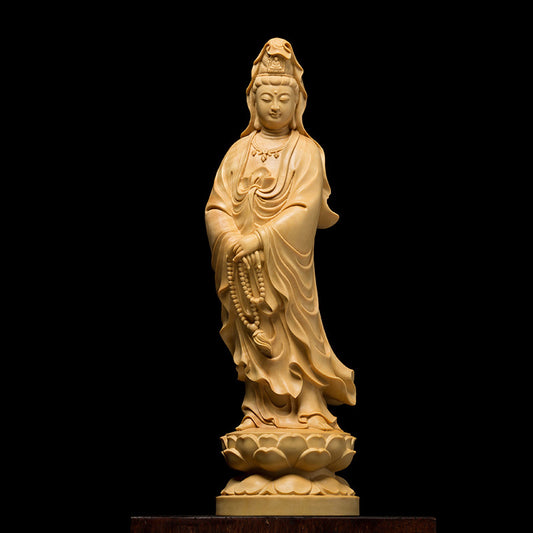 Statue de Bouddha Petite Feuille Boxwood