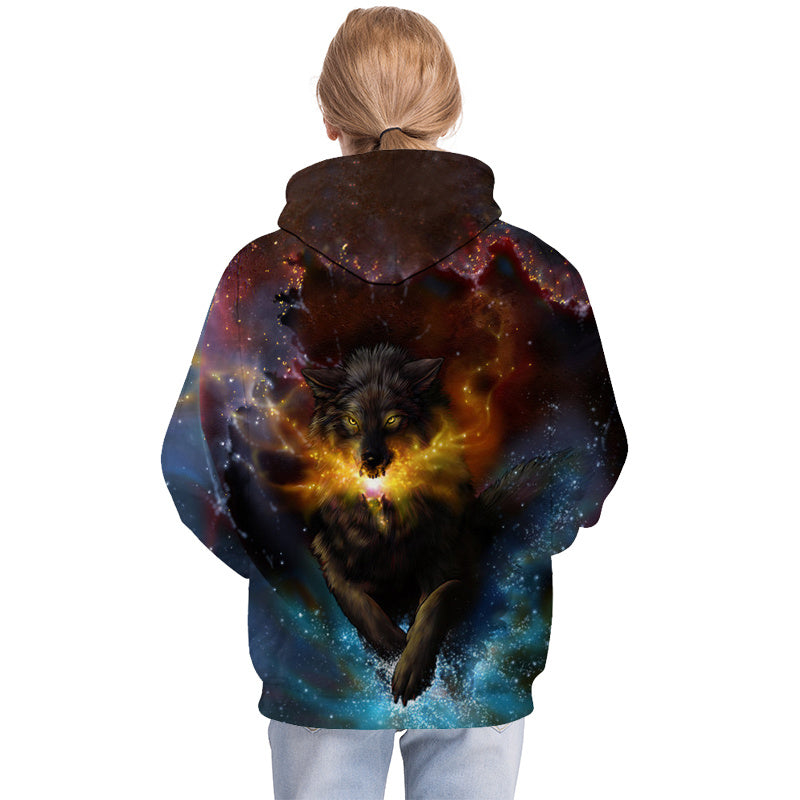 Wolf Digital Print Sweatshirt