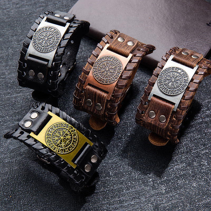 European And American Viking Bracelet Vintage Compass Compass