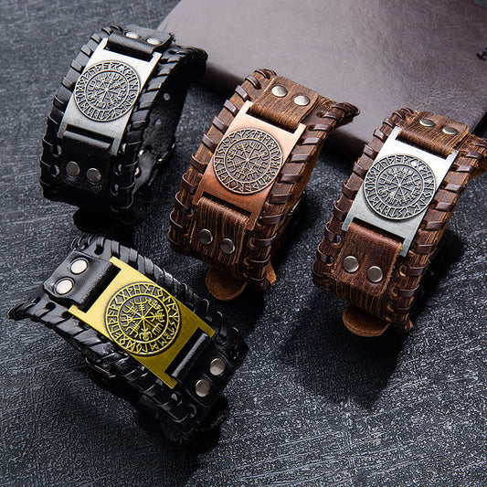 European And American Viking Bracelet Vintage Compass Compass