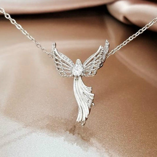 Ange ailes collier de diamants