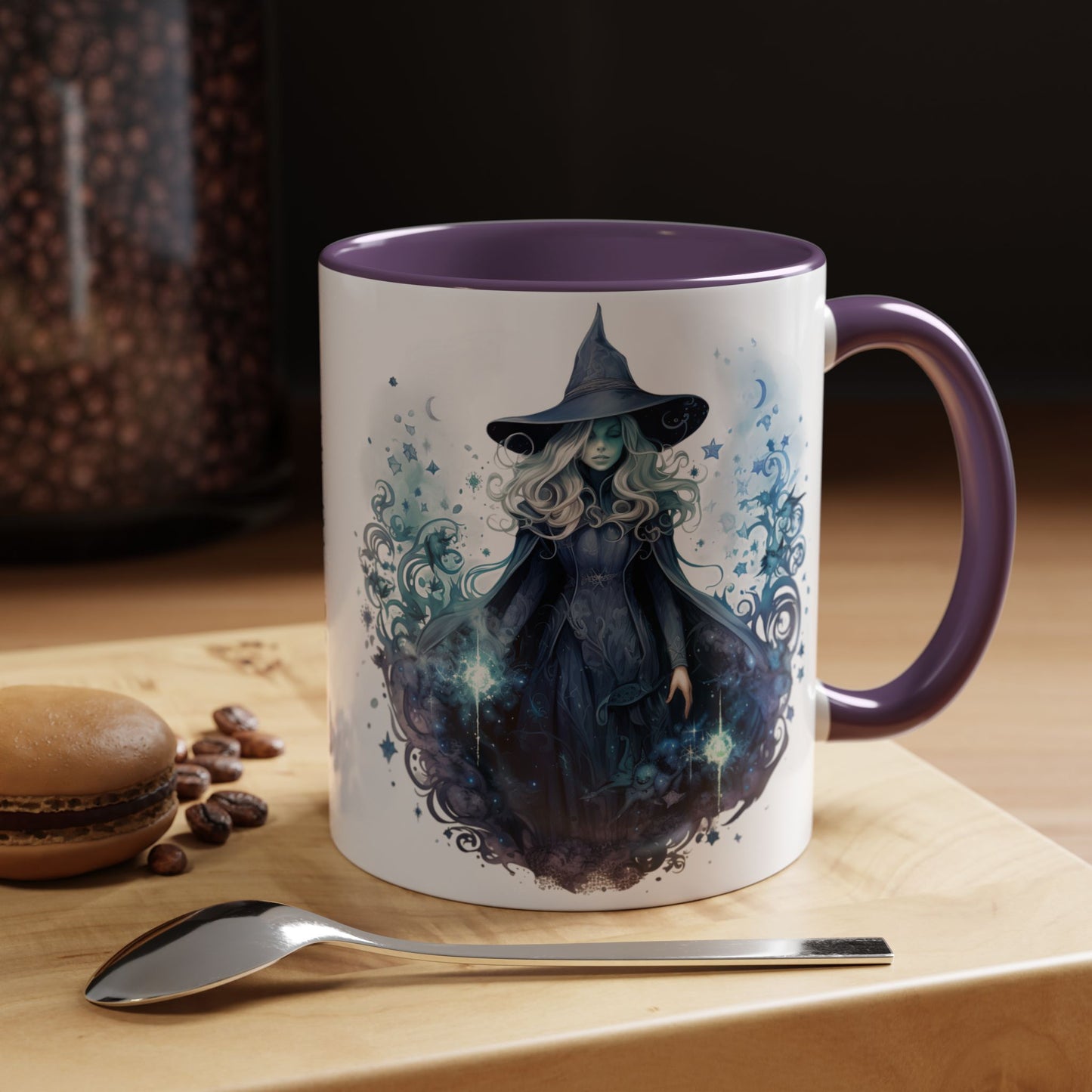 Witchy Accent Coffee Mug | Magical Coffee Cup, Halloween Decor, Gift for Witches, Enchanted Kitchenware, Mystical Mug