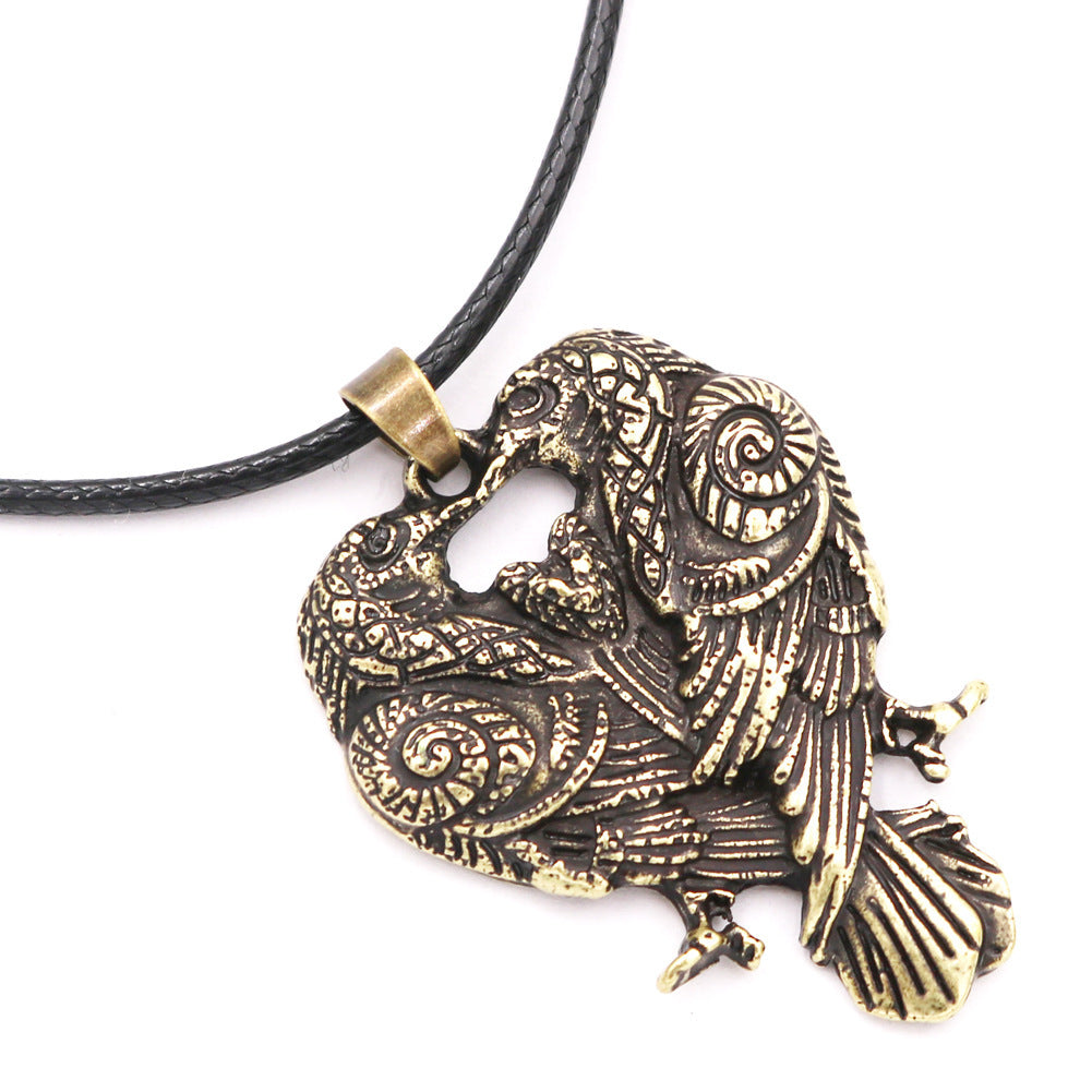 Celtic Raven Necklace Nordic Popular Accessories Nordic Amulet Pendant