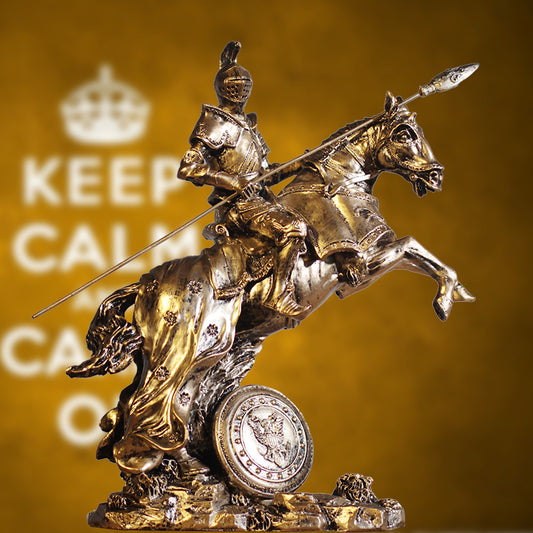 Family Medieval Warrior Armor Sculpture Model